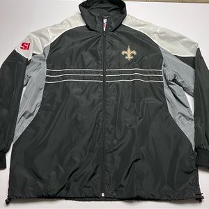 Vintage 90s New Orleans Saints NFL Fullzip Windbreaker SI Size: XL NWOT